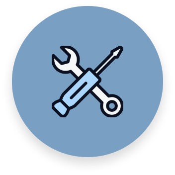 Tools Icon representing service areas for Superior Water and Air
